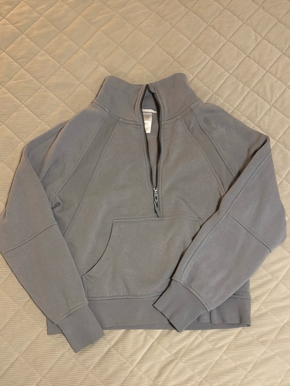 Jockey women’s Gray/blue Half-Zip Pullover Sweatshirt